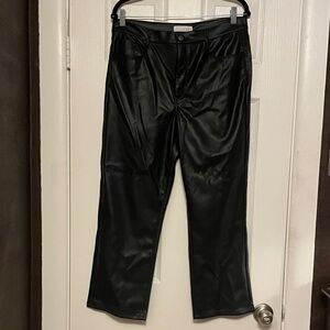 Loft five pocket faux leather pants